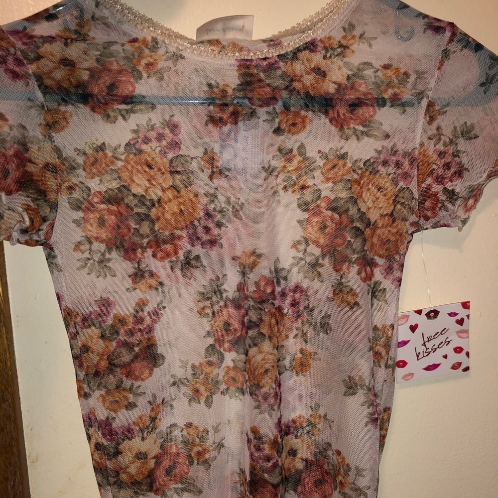 Mesh floral top